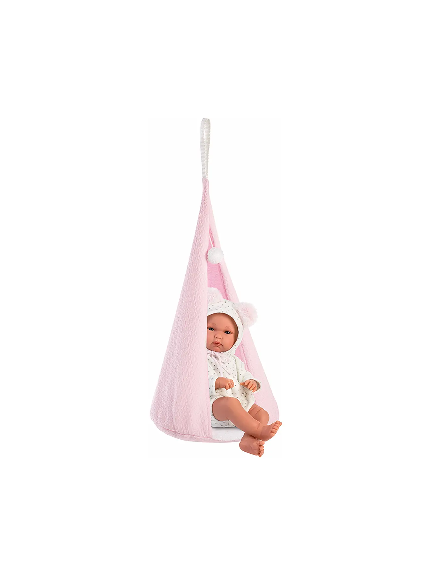 LLORENS | Babypuppe mit Schaukelzelt rosa 35cm | 